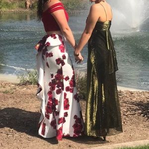 two piece prom dress